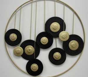 קישוט קיר מתכת עגול 63/3.5/63 ס"מ