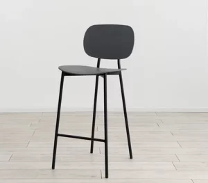 כסא בר יובל - אפור מטאלי מט